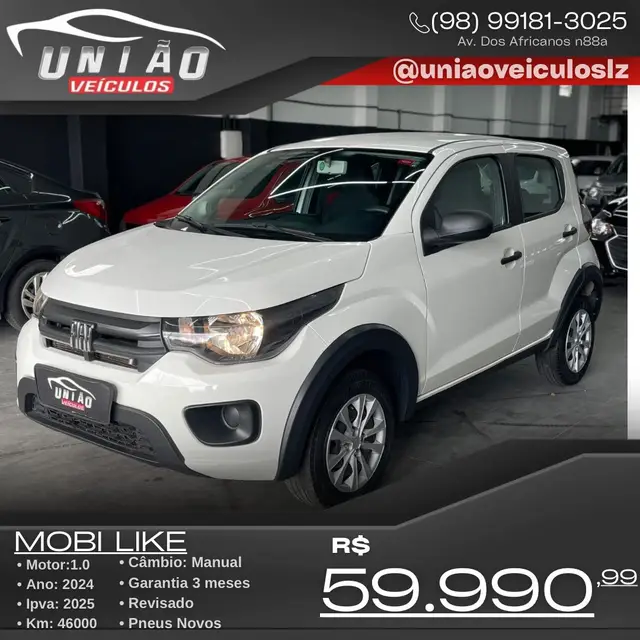 Carro Fiat Mobi 2024 Like 1.0