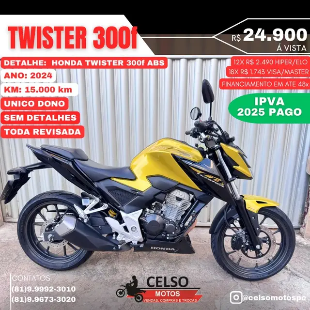 Carro Honda CB 300F Twister 2024 (CBS)