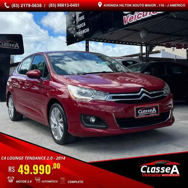 Carro Citroën C4 Lounge 2014 Tendance 2.0i (Aut)