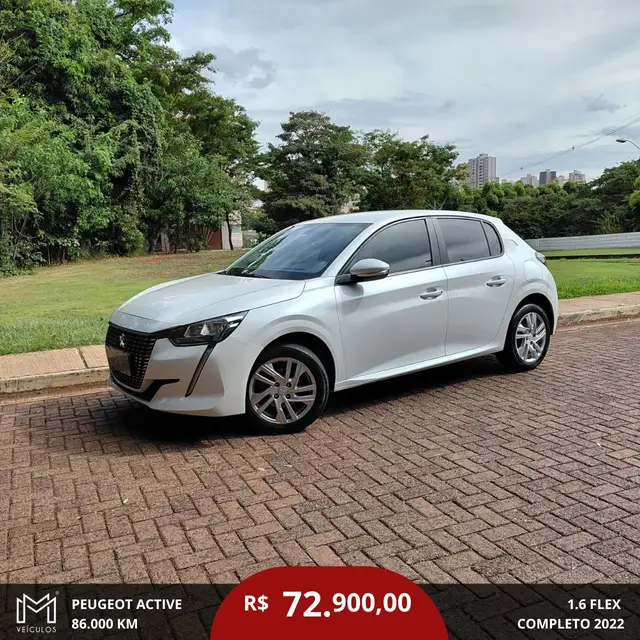 Carro Peugeot 208 2022 Active 1.6 (Flex) (Aut)