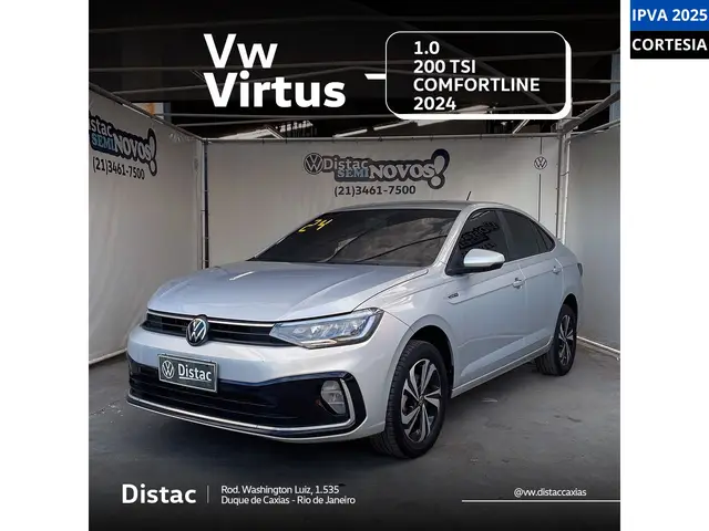 Carro Volkswagen Virtus 2024 Comfortline 1.0 200 TSI
