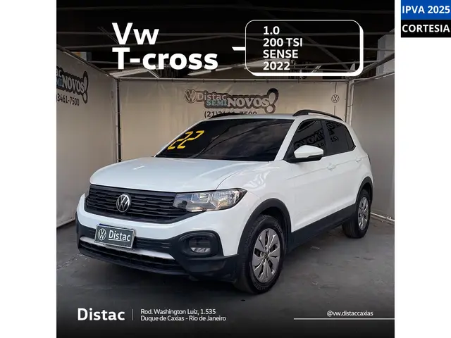Carro Volkswagen T-Cross 2022 1.0 200 TSI Sense (Aut) (Flex)