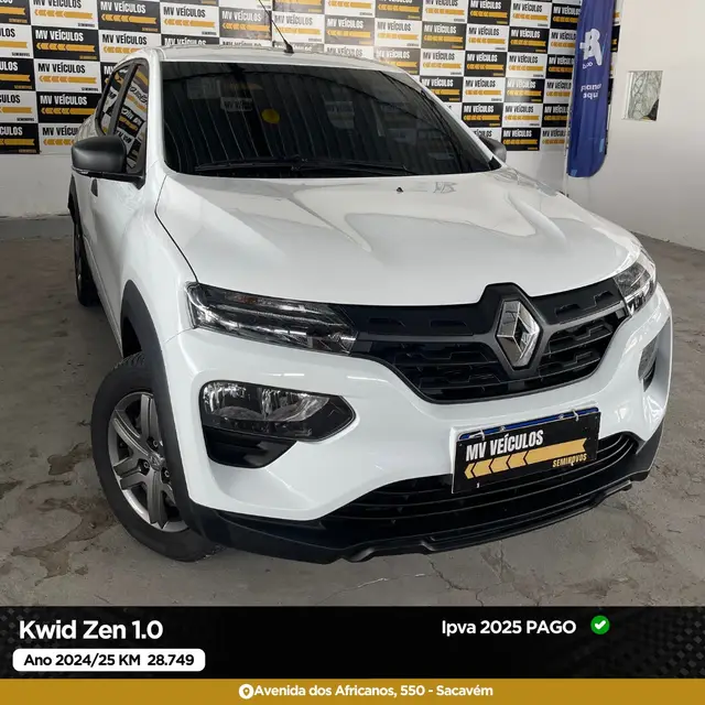 Carro Renault Kwid 2025 Zen 1.0 12v SCe (Flex)