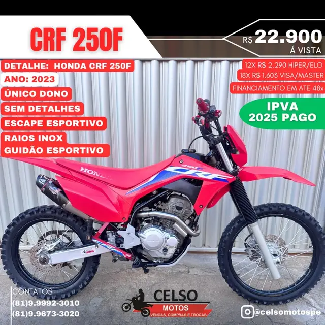 Carro Honda CRF 250F 2023 250F