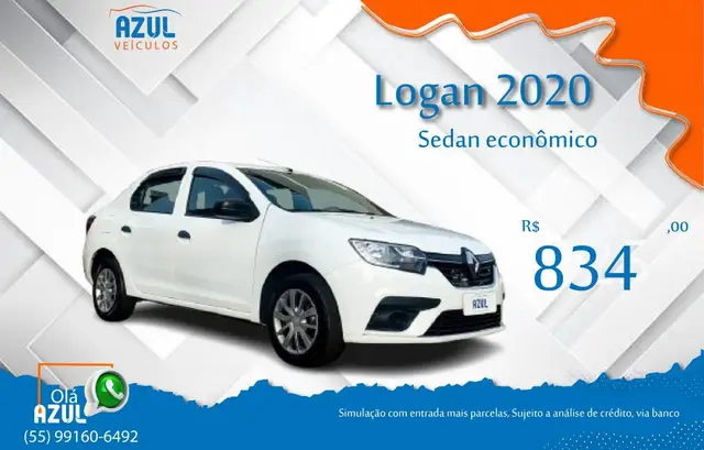 Carro Renault Logan 2020 Life 1.0 12V SCe (Flex)