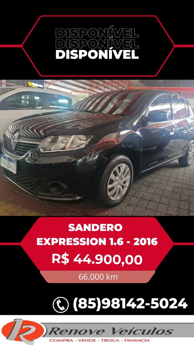 Carro Renault Sandero 2016 Expression 1.6 8V (Flex)