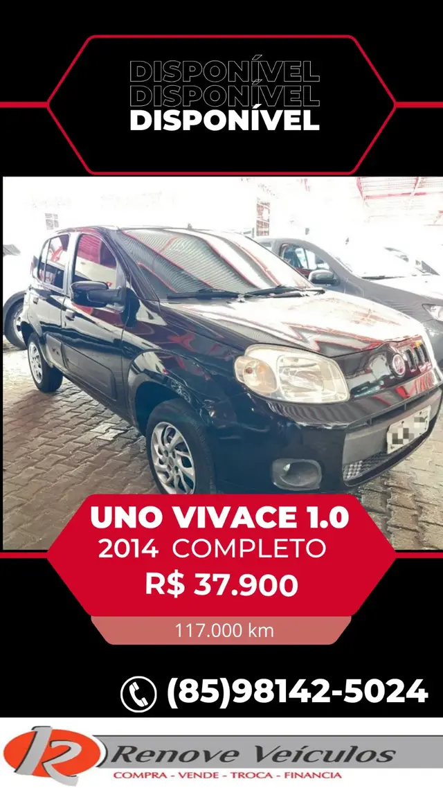 Carro Fiat Uno 2014 Vivace College 1.0 8V (Flex) 4p