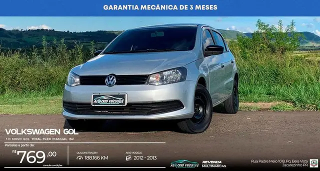Carro Volkswagen Gol 2013 1.0 8V (G4)(Flex)2p