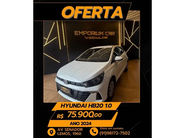 Carro Hyundai HB20 2024 Sense 1.0 (Mec.)