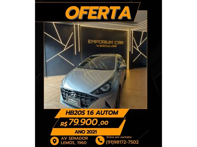 Carro Hyundai HB20S 2021 1.6 Vision (Aut) (Flex)