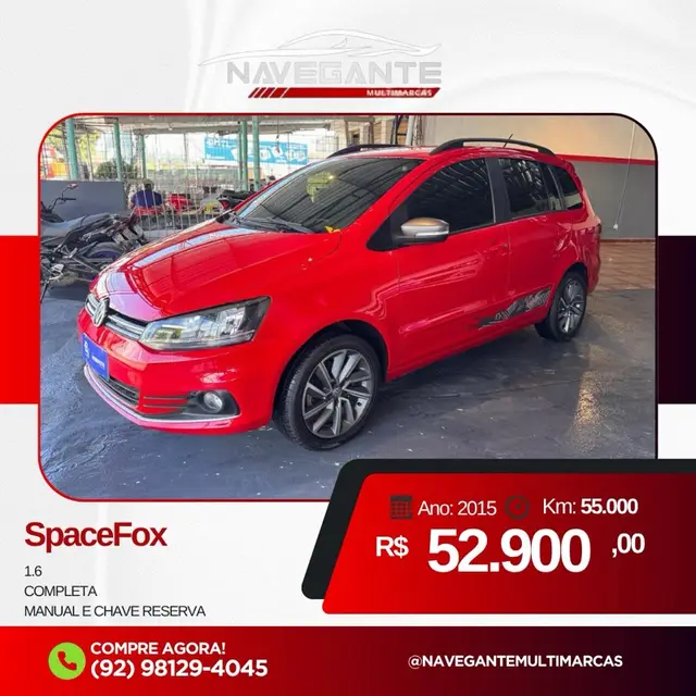 Carro Volkswagen SpaceFox 2015 1.6 VHT Comfortline (Flex)