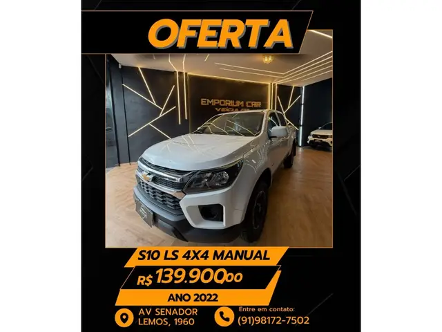 Carro Chevrolet S10 Cabine Dupla 2022 S10 2.8 CTDI LS 4WD (Cabine Dupla)