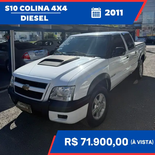 Carro Chevrolet S10 Cabine Dupla 2011 S10 Colina 4x4 2.8 Turbo Electronic (Cab Dupla)