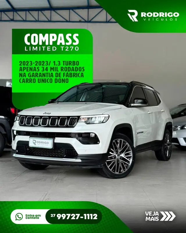 Carro Jeep Compass 2023 Limited 1.3 T270 (Aut) (Flex)