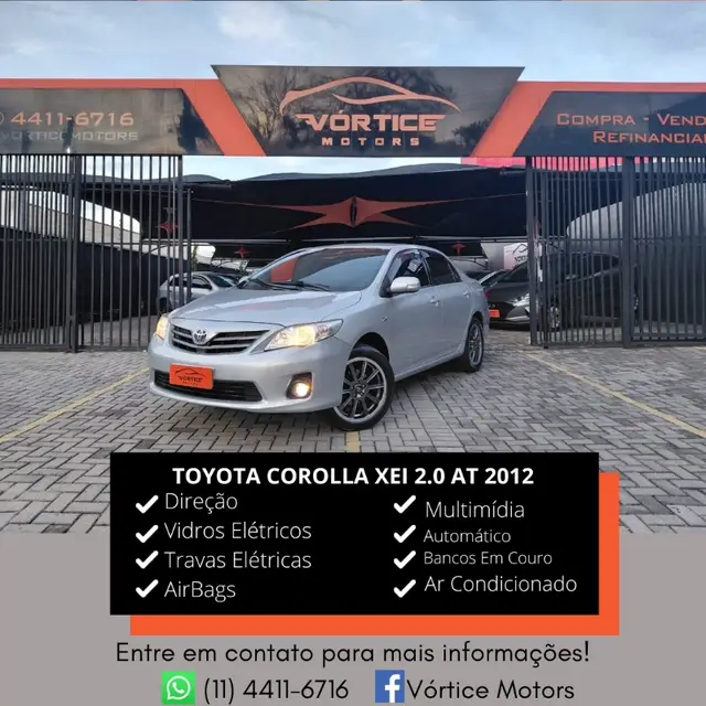 Carro Toyota Corolla 2012 2.0 XEi Multi-Drive S (Flex)