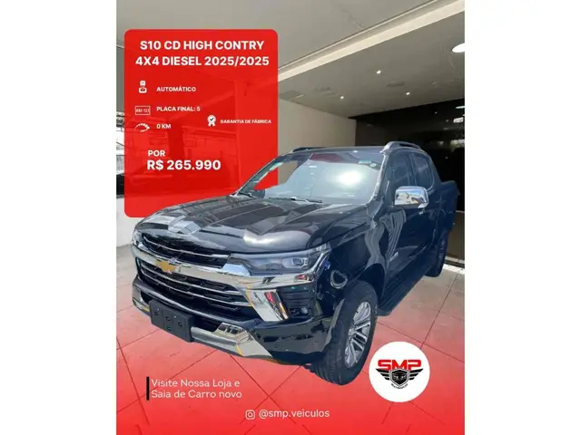 Carro Chevrolet S10 Cabine Dupla 2025 High Country 2.8 Turbodiesel (Aut.)