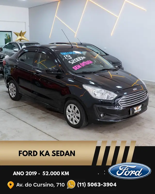 Carro Ford Ka Sedan 2019 SE Plus 1.0 (Flex)