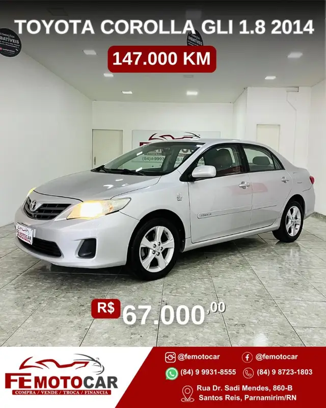 Carro Toyota Corolla 2014 Sedan 1.8 Dual VVT-i GLI (flex)