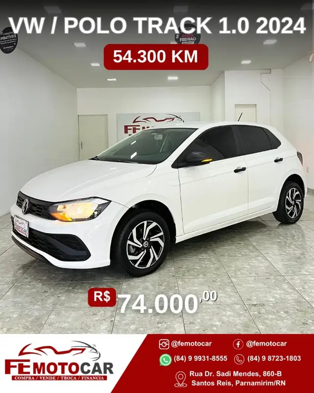 Carro Volkswagen Polo 2024 Track 1.0 Flex 12V 5p