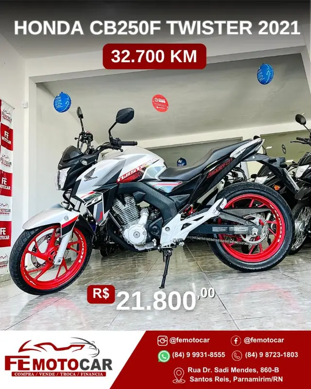 Carro Honda CB 250F Twister 2021 250F (ABS)