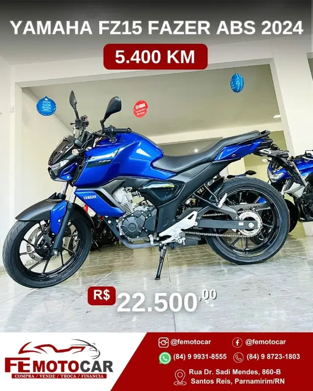 Carro Yamaha Fazer FZ15 2024 ABS