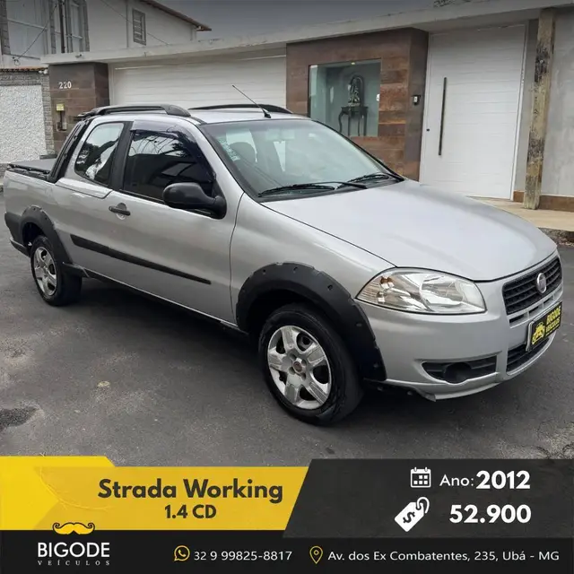 Carro Fiat Strada 2012 Working 1.4 (Flex) (Cabine Dupla)