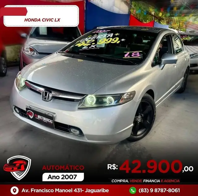 Carro Honda Civic 2007 LX 1.8