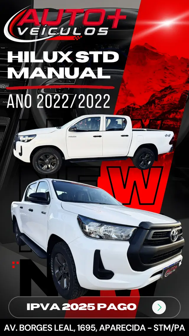 Carro Toyota Hilux Cabine Dupla 2022 STD Power Pack 2.8 TDI CD 4x4