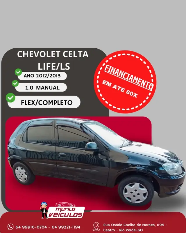 Carro Chevrolet Celta 2013 LS 1.0 (Flex) 4p