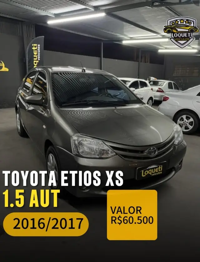 Carro Toyota Etios Sedan 2017 XS 1.5 (Aut) (Flex)