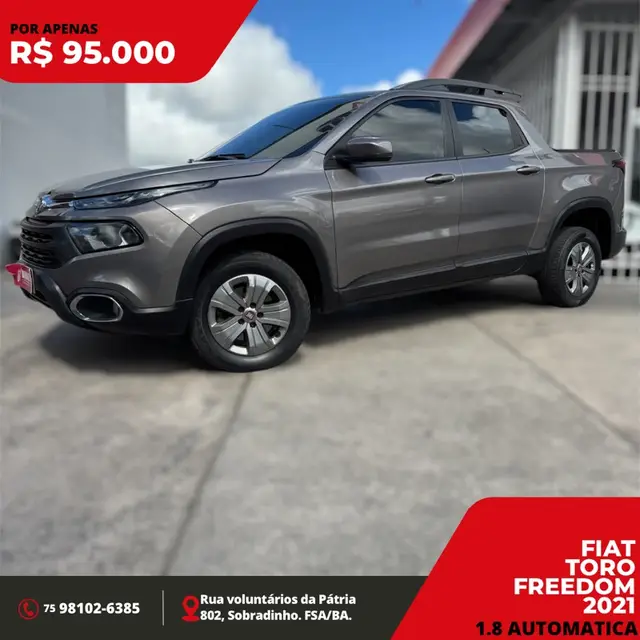 Carro Fiat Toro 2021 Freedom 1.8 AT6 4x2 (Flex)
