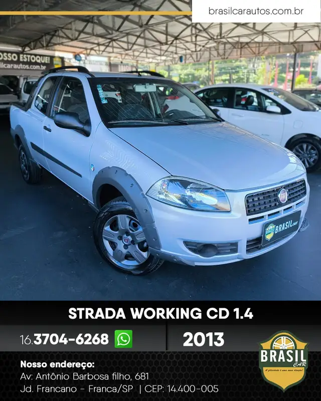 Carro Fiat Strada 2013 Working 1.4 (Flex) (Cabine Dupla)