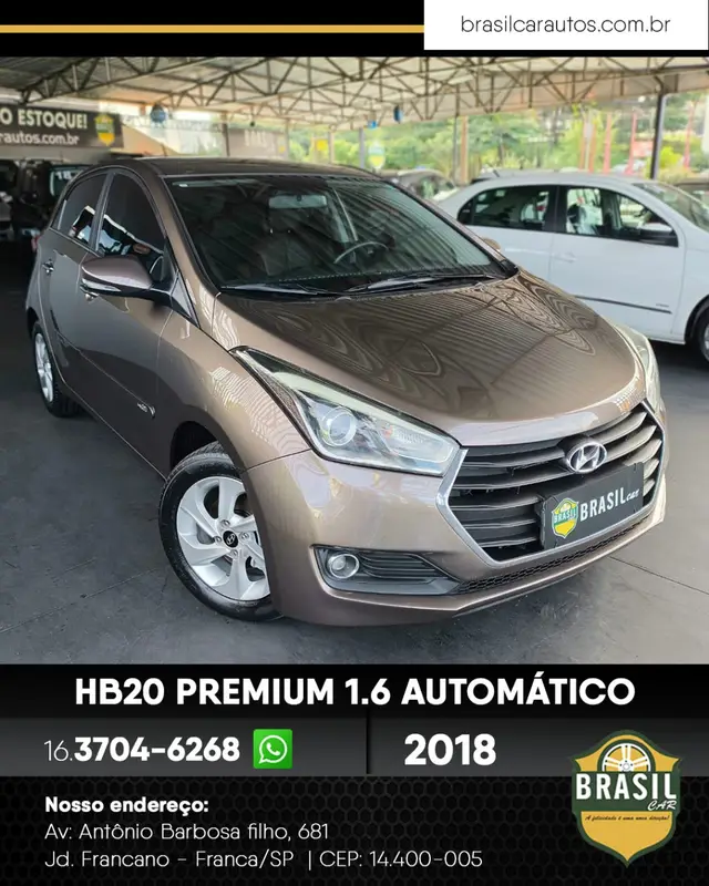 Carro Hyundai HB20 2018 1.6 Premium BlueMedia (Aut) (Flex)