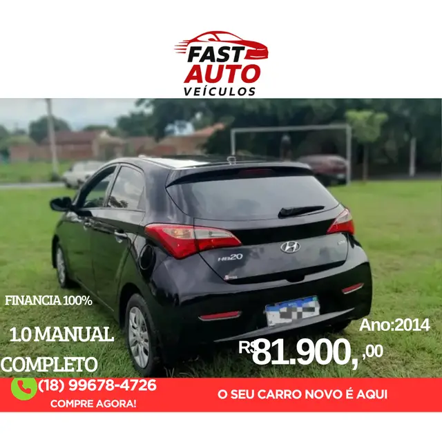 Carro Hyundai HB20 2014 1.0 Comfort Style (Flex)