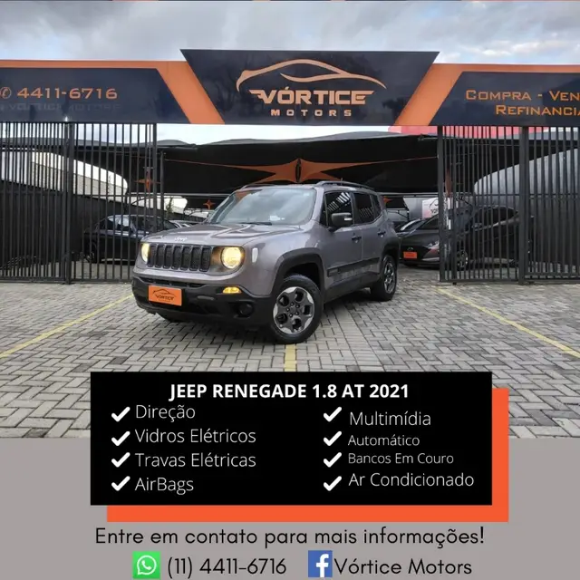 Carro Jeep Renegade 2021 1.8 4x2 (Aut) (Flex)