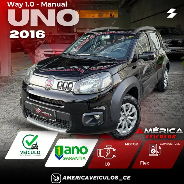 Carro Fiat Uno 2016 Way 1.0 8V (Flex) 4p