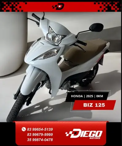 Carro Honda Biz 125 2025 ES