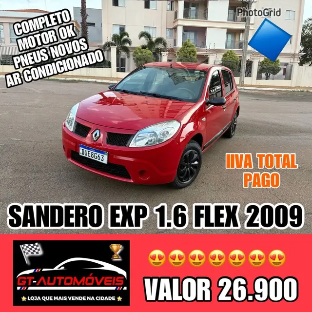 Carro Renault Sandero 2009 Expression 1.6 8V (flex)