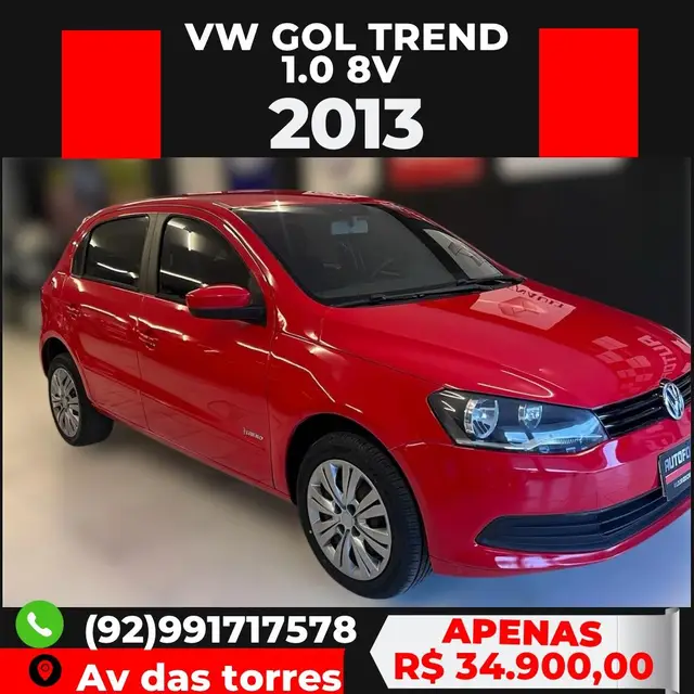Carro Volkswagen Gol 2013 Novo  1.0 TEC (Flex) 2p