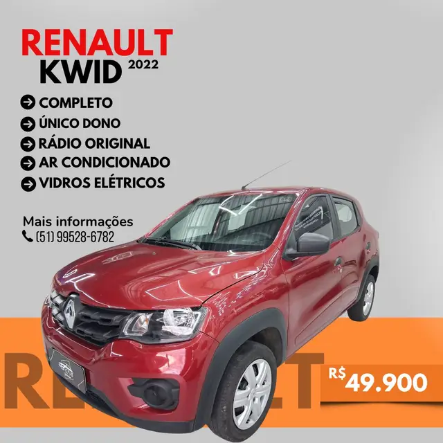 Carro Renault Kwid 2022 Zen 1.0 12v SCe (Flex)