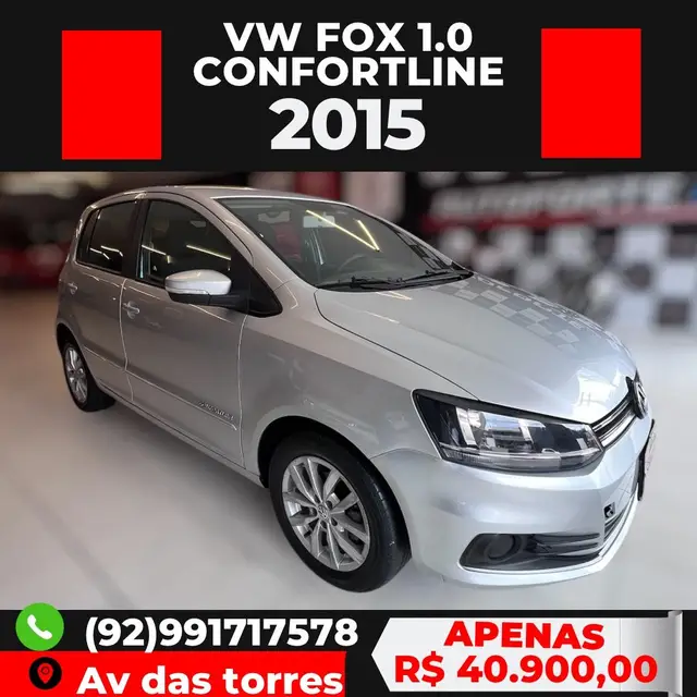 Carro Volkswagen Fox 2015 Comfortline 1.0 TEC (Flex)