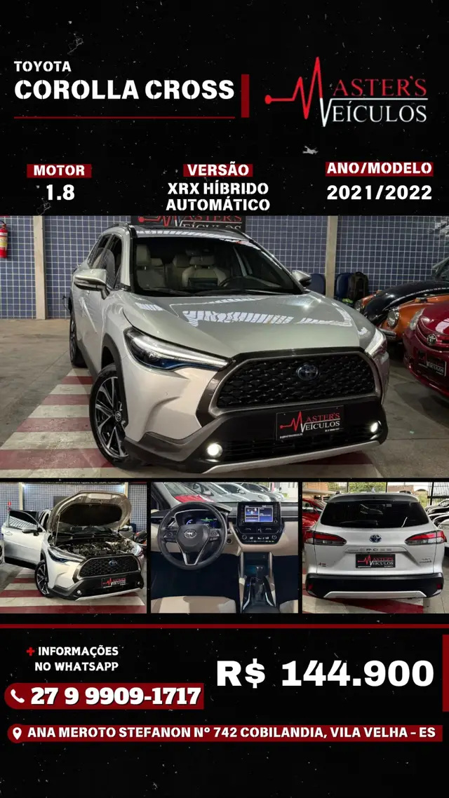 Carro Toyota Corolla Cross 2022 XRX Hybrid 1.8 (flex) (Aut)