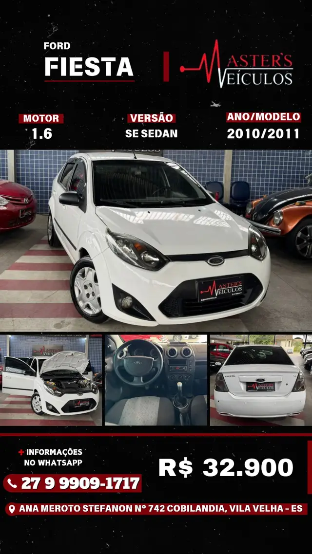 Carro Ford Fiesta Sedan 2011 1.6 (Flex)