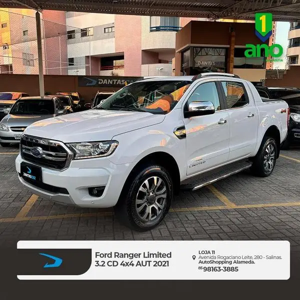 Carro Ford Ranger Cabine Dupla 2021 Limited 3.2 Turbodiesel 20V 4x4 (Aut)