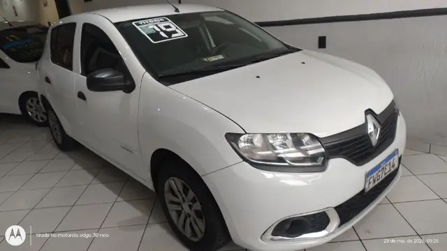 Carro Renault Sandero 2019 Authentique 1.0 12V SCe (Flex)