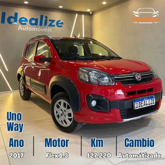 Carro Fiat Uno 2017 Way 1.3 Firefly GSR Dualogic (Flex)