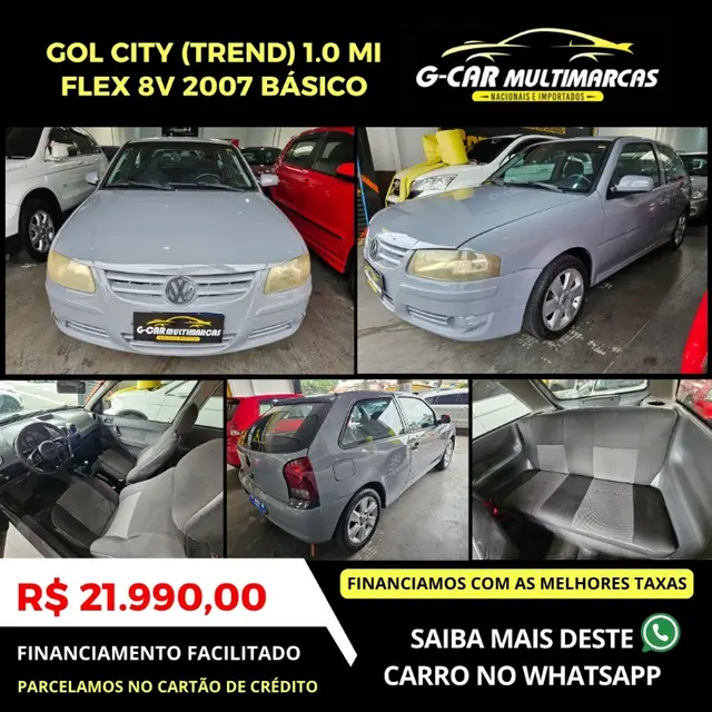 Carro Volkswagen Gol 2007 Plus 1.0 (G4) (Flex) 2p