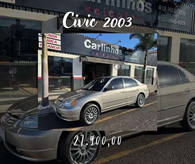 Carro Honda Civic 2003 Sedan LX 1.7 16V (Aut)