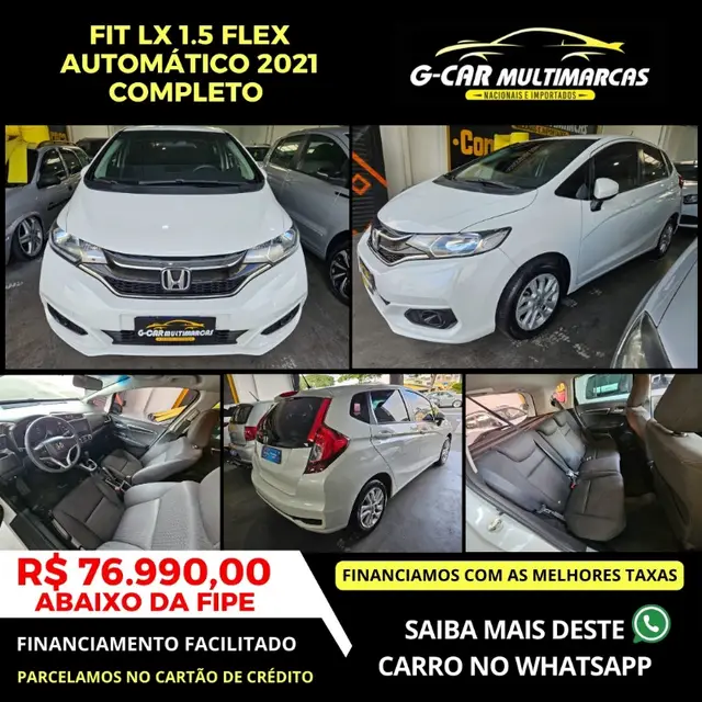 Carro Honda Fit 2021 1.5 16v LX CVT (Flex)