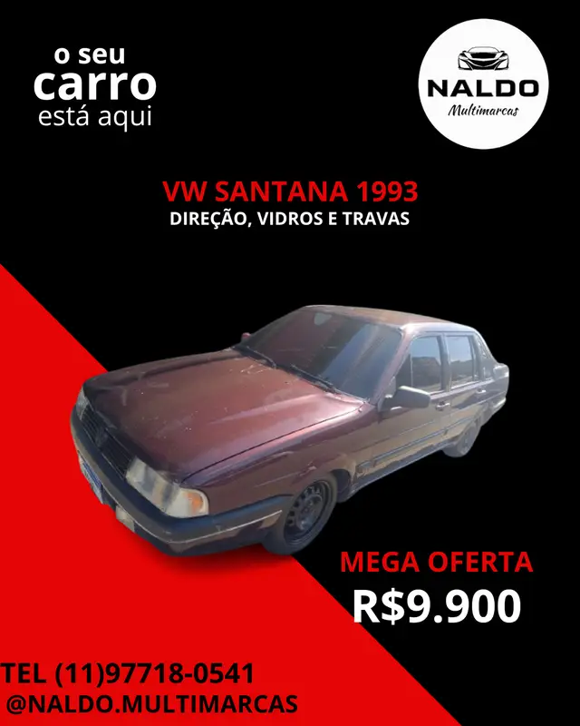 Carro Volkswagen Santana 1993 GL 2.0 (nova série)